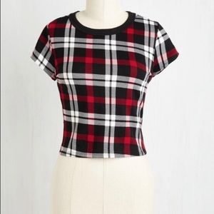 ModCloth Plaid Crop Top